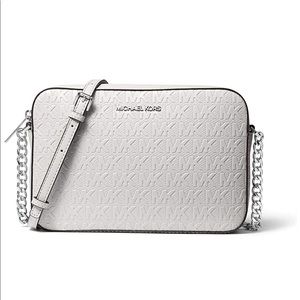 Michael Kors Jet Set Logo Debossed Crossbody